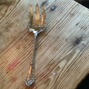 Antique Silver Plate Fancy Serving Fork